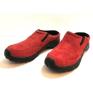 Cabela's Red Suede Slip-On Mule Clogs Women's SZ 6.5‎